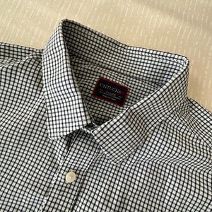 ✳️ EUC UNTUCKit Wrinkle-Free Performance Shirt :: Black and White Check :: XL ✳️